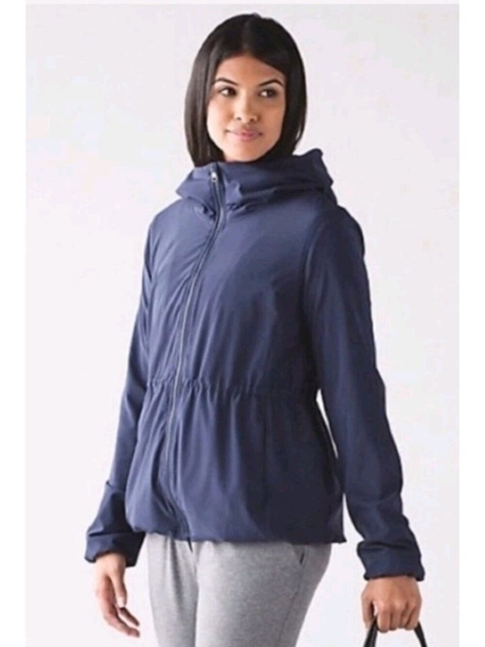 Lululemon Belle Hooded Jacket Cinched Waist Wicking Stretch Lightweight Size 6